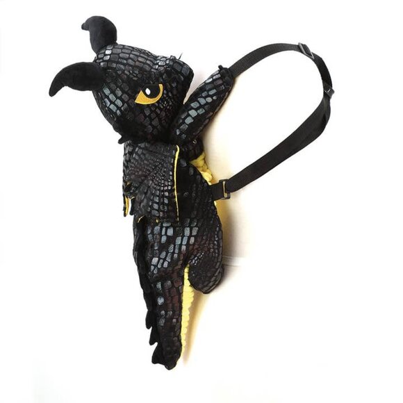 SPOOKYVILLE CRITTERS Black Dragon Plush Backpack - Picture 5 of 6